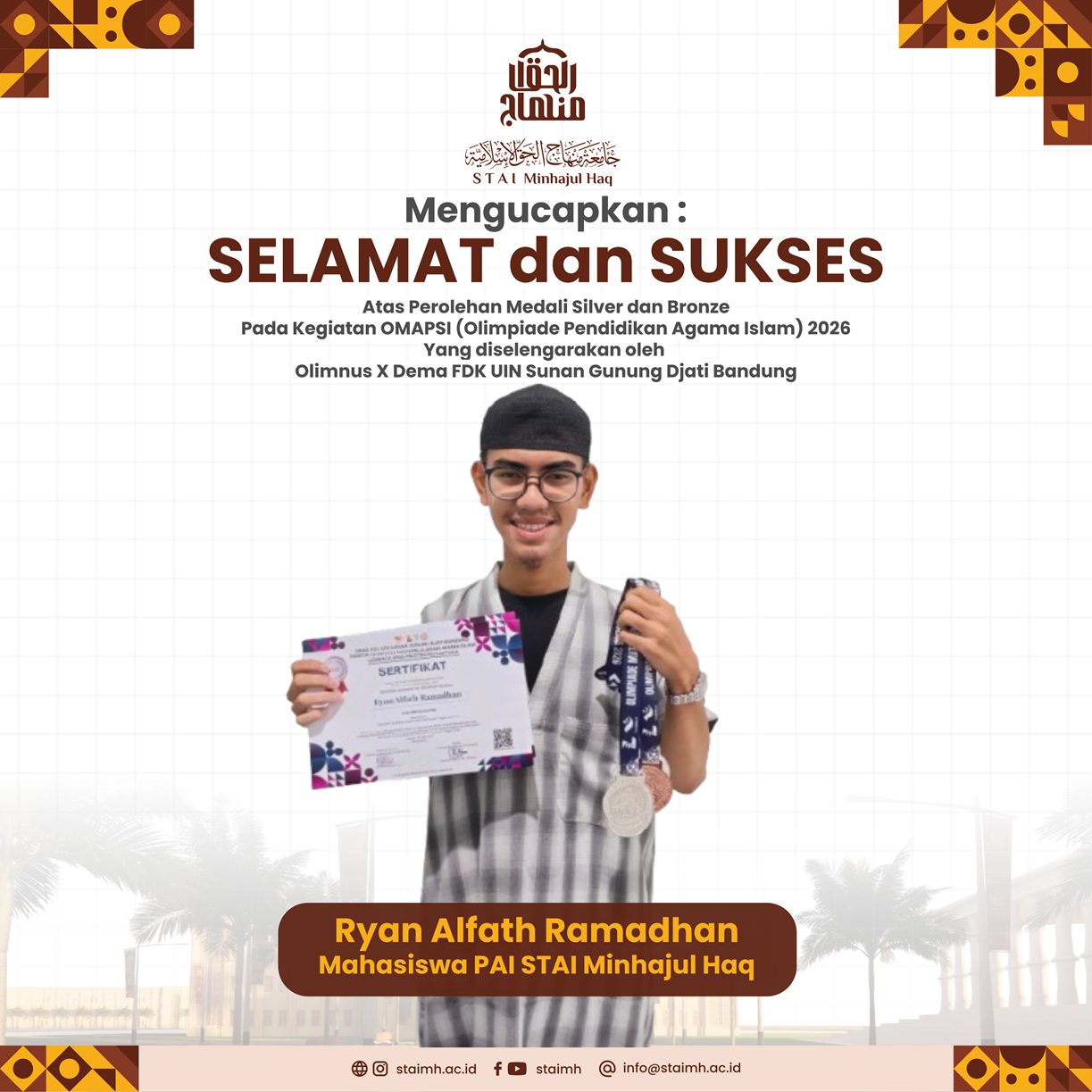 Mahasiswa STAI Minhajul Haq Raih Silver dan Bronze Medal pada OMAPSI 2026