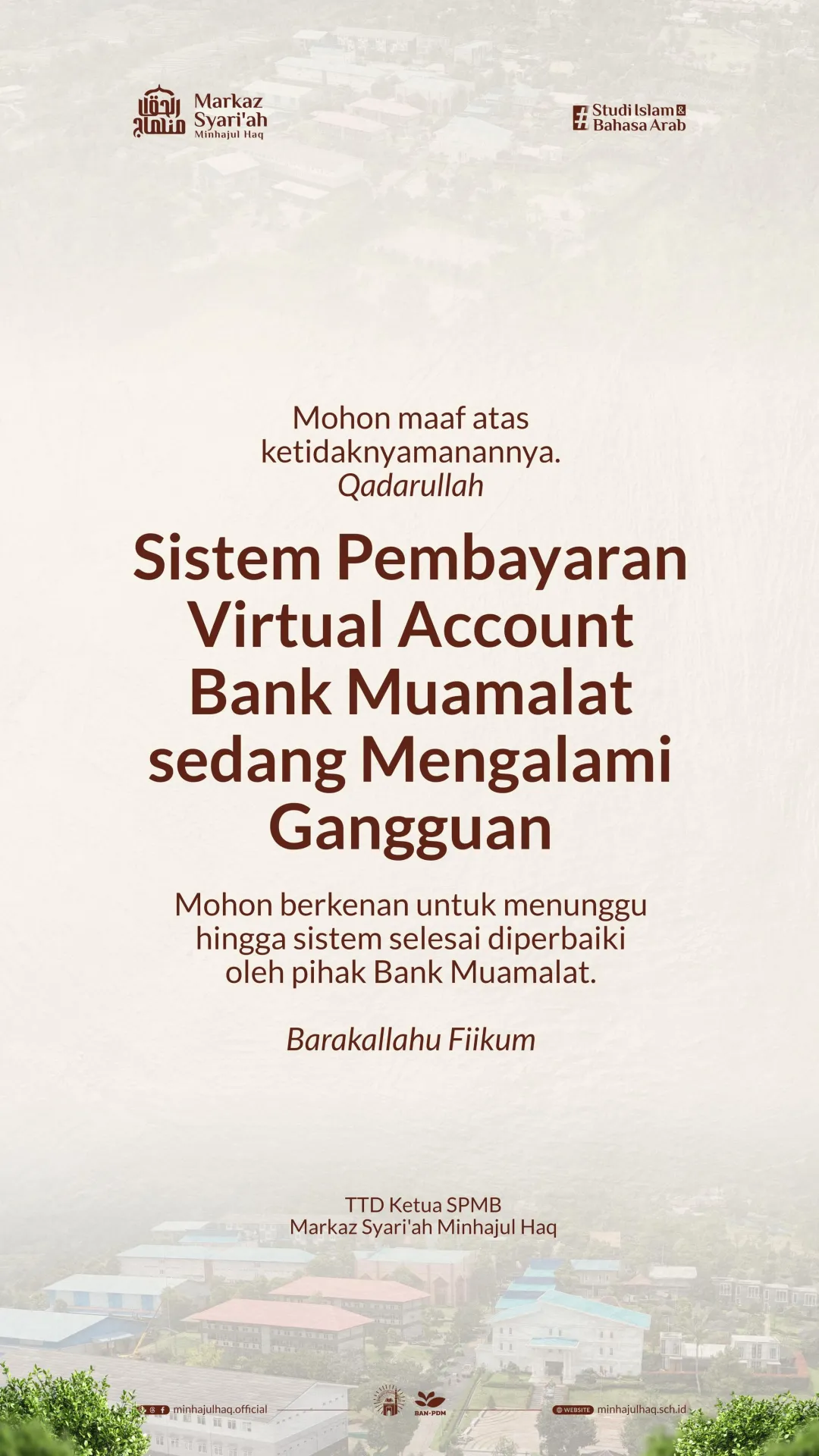 Gangguan pembayaran (update sudah normal kembali)